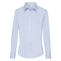 Рубашка "Lady-Fit Long Sleeve Oxford Shirt", светло-голубой_M, 70% х/б, 30% п/э, 135 г/м2