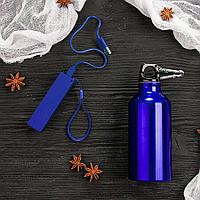 Набор подарочный ENERGYHINT: зарядное устройство, бутылка, коробка, стружка, синий
