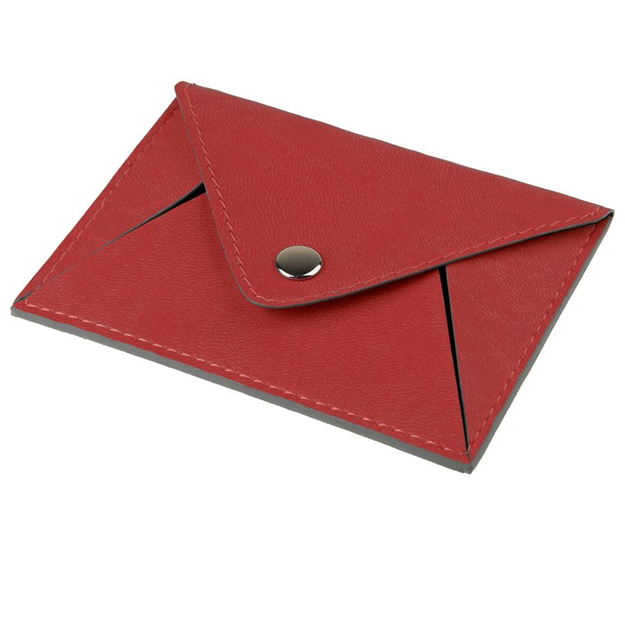 Холдер для карт "Sincerity", 7*11,5 см, PU, красный с серым - фото 2 - id-p89712216
