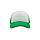 Бейсболка "RAPPER", 5 клиньев, пластиковая застежка, зеленый с белым; 100% п/э, плотность 80 г/м2, фото 3