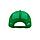 Бейсболка "RAPPER", 5 клиньев, пластиковая застежка, зеленый с белым; 100% п/э, плотность 80 г/м2, фото 4
