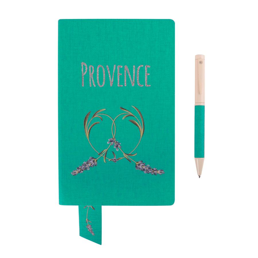 Бизнес-блокнот А5 "Provence", зеленый , мягкая обложка, в клетку - фото 5 - id-p89708796