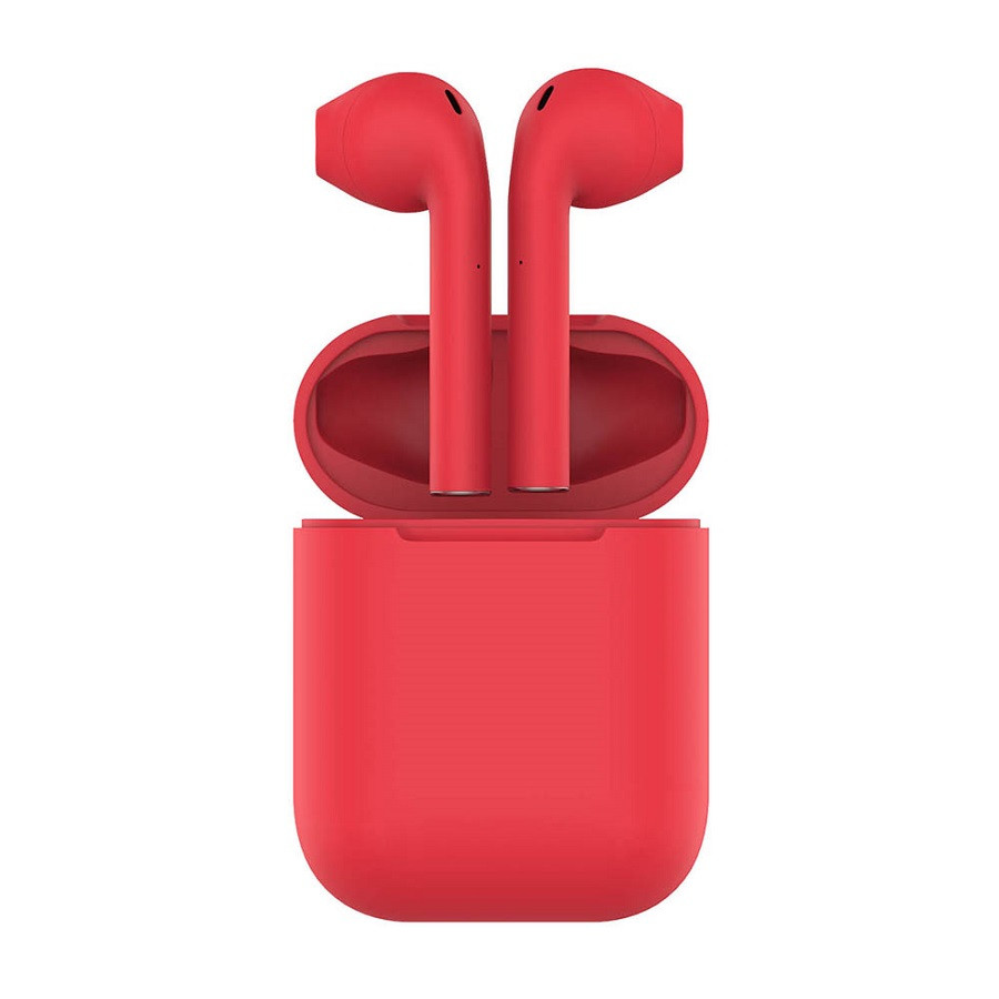 Наушники беспроводные с зарядным боксом TWS AIR SOFT, цвет красный - фото 1 - id-p89716533
