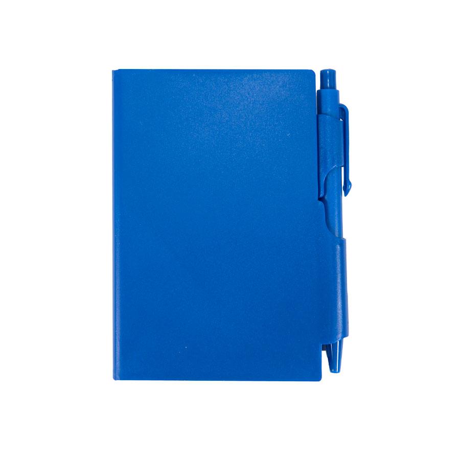 Блокнот для записей с авторучкой; синий; 10,5х7,9х1,1 см; пластик - фото 2 - id-p89719635