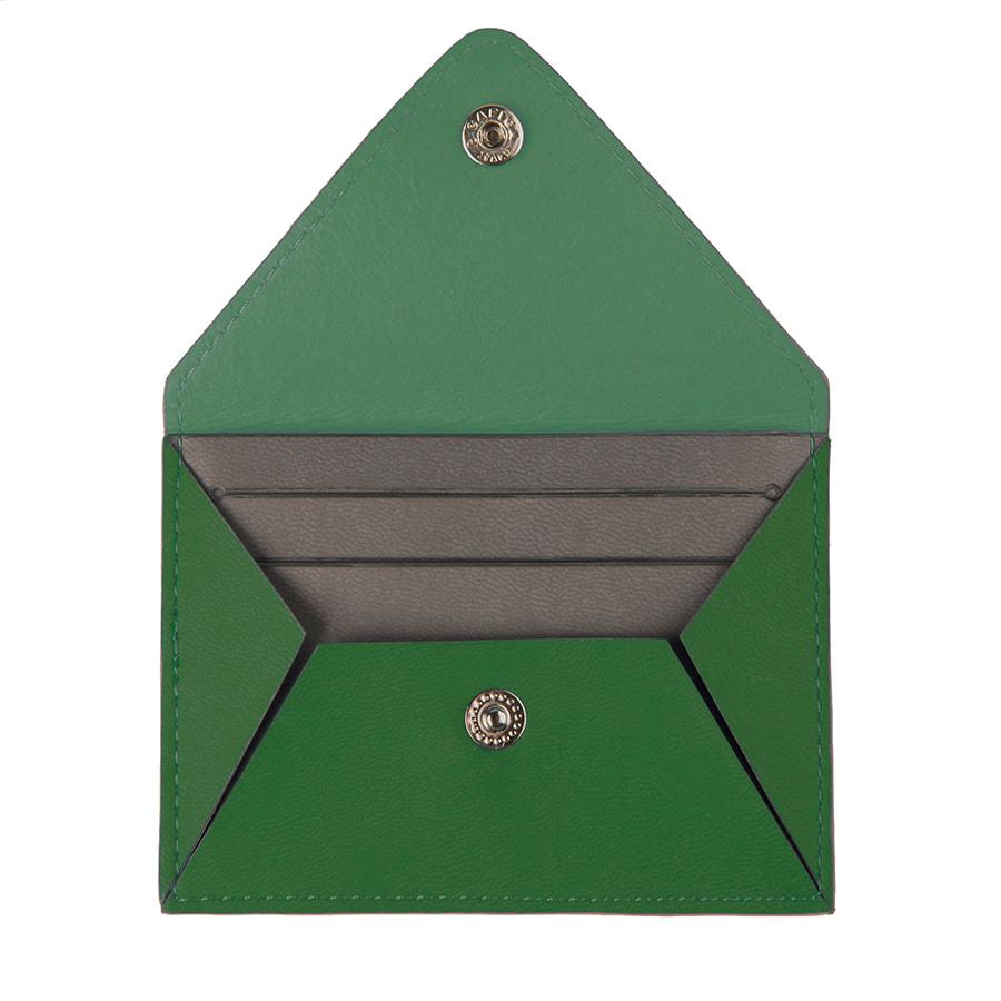 Холдер для карт "Sincerity", 7*11,5 см, PU, зеленый с серым - фото 3 - id-p89710810