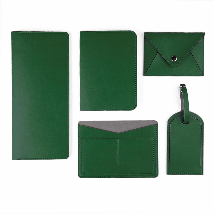 Холдер для карт "Sincerity", 7*11,5 см, PU, зеленый с серым - фото 4 - id-p89710810