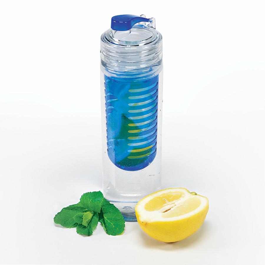 Бутылка для воды "Frutti", пластиковая, с контейнером для ягод и фруктов, 700 мл., синий - фото 2 - id-p89709836
