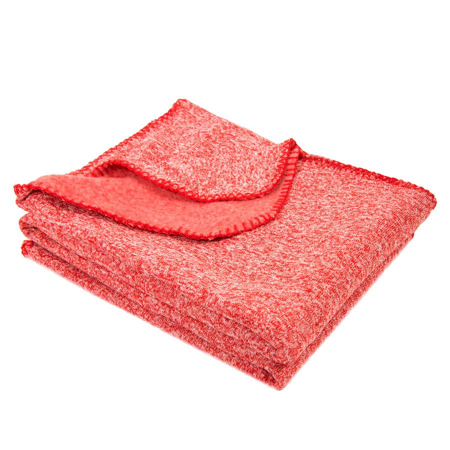Плед "Yelix", флис 280 гр/м2, размер 120*160 см, цвет красный меланж, фото 1