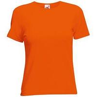 Футболка "Lady-Fit Crew Neck T", оранжевый_L, 95% х/б, 5% эластан, 210 г/м2