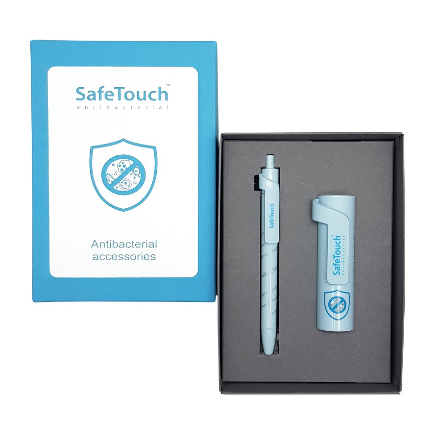Набор FORTE SAFE TOUCH: аккумулятор, 3000мАh и ручка,серый/голубой - фото 1 - id-p89717587