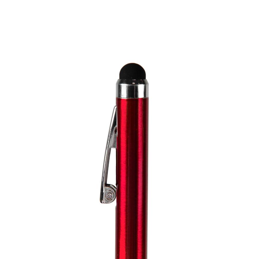 CLICKER TOUCH, ручка шариковая со стилусом для сенсорных экранов, красный/хром, металл - фото 2 - id-p89709848