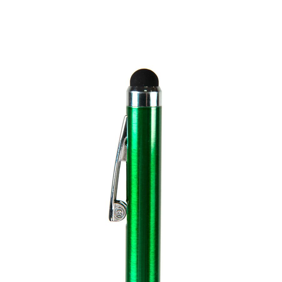 CLICKER TOUCH, ручка шариковая со стилусом для сенсорных экранов, зеленый/хром, металл - фото 2 - id-p89709849