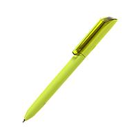 Ручка шариковая FLOW PURE, зеленое яблоко корпус/прозрачный клип, покрытие soft touch, пластик