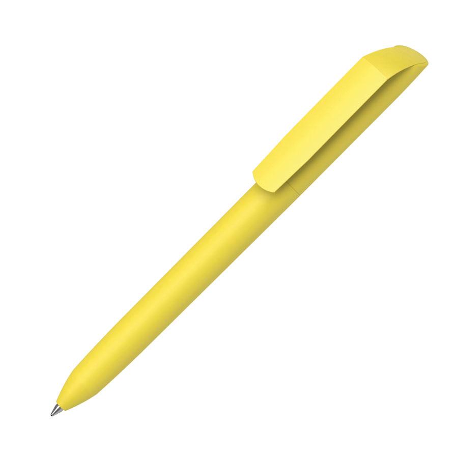 Ручка шариковая FLOW PURE, покрытие soft touch, желтый, пластик