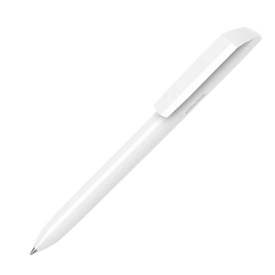 Ручка шариковая FLOW PURE AB, белый, антибактериальный пластик - фото 1 - id-p89716622