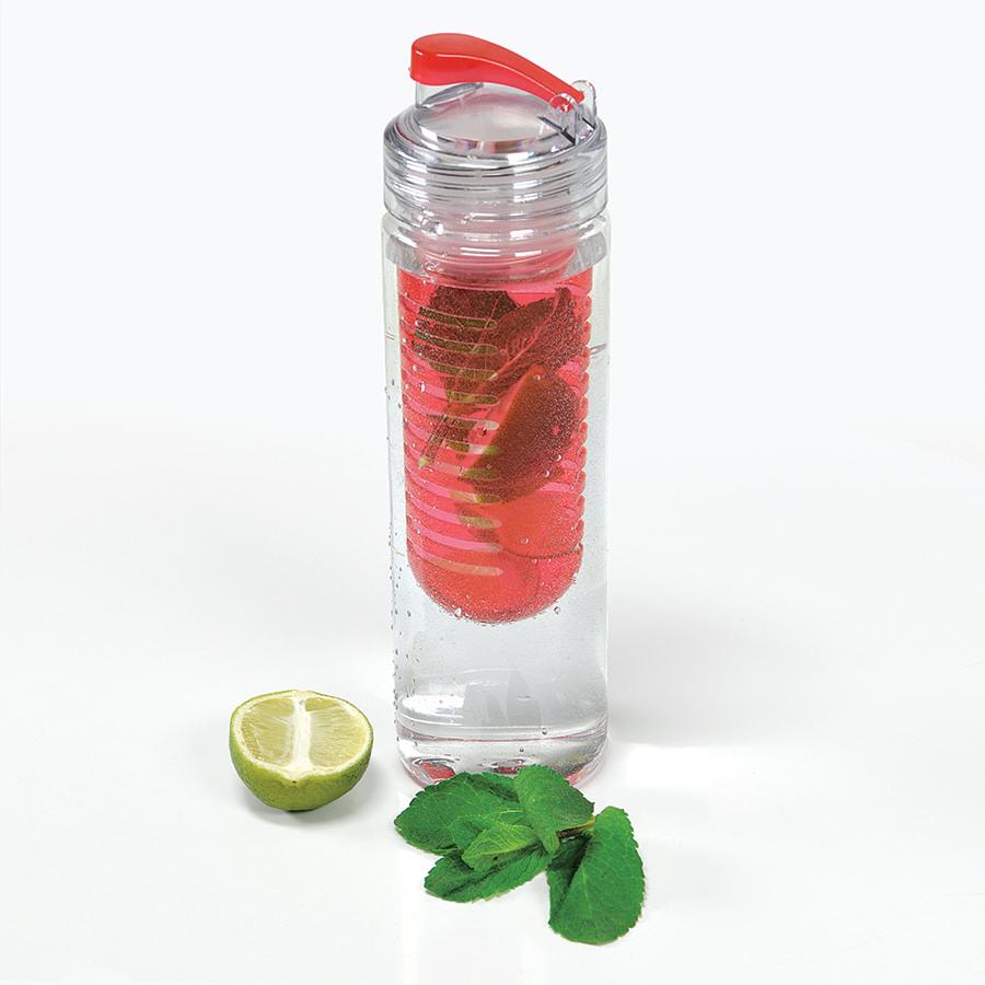 Бутылка для воды "Frutti", пластиковая, с контейнером для ягод и фруктов, 700 мл., красный - фото 2 - id-p89709895