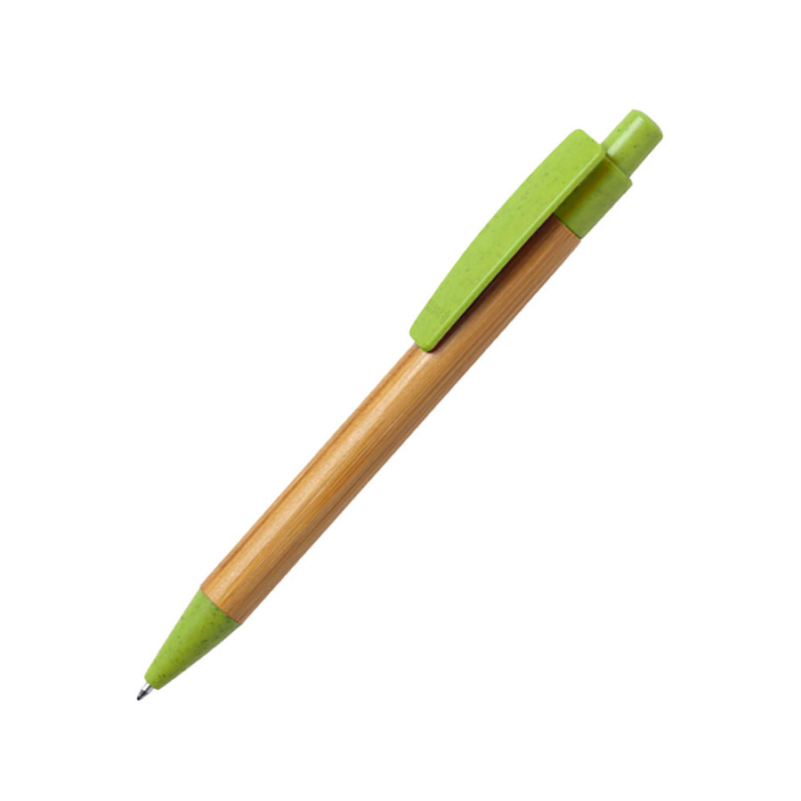 SYDOR, ручка шариковая, светло-зеленый, бамбук, пластик с пшеничной соломой - фото 1 - id-p89717642