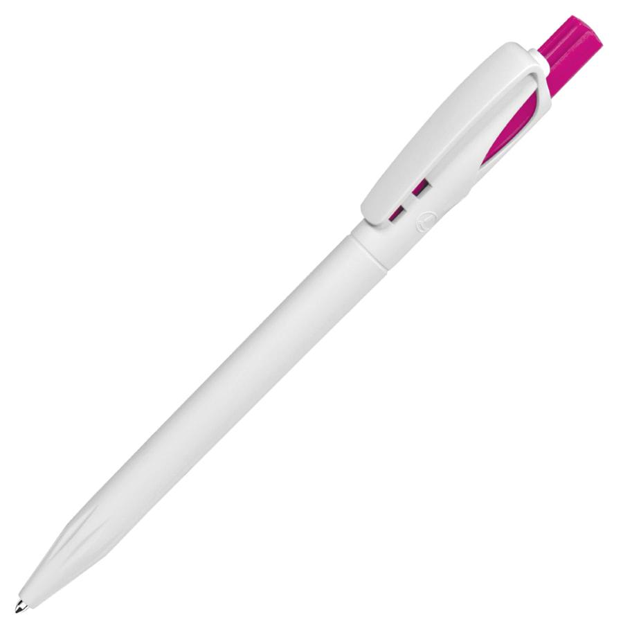 Ручка шариковая TWIN WHITE, белый/розовый, пластик