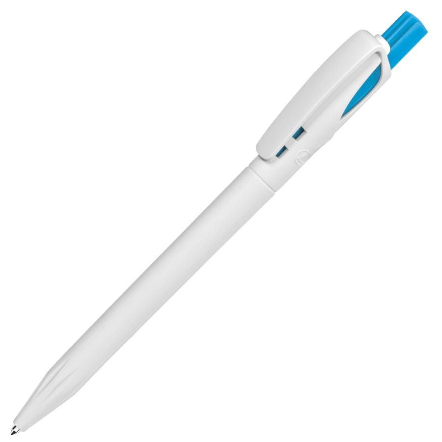 Ручка шариковая TWIN WHITE, белый/голубой, пластик