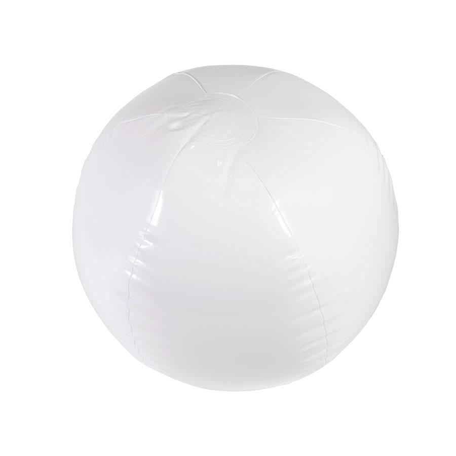 Мяч пляжный надувной; белый; D=40 см (накачан), D=50 см (не накачан), ПВХ - фото 1 - id-p89719735