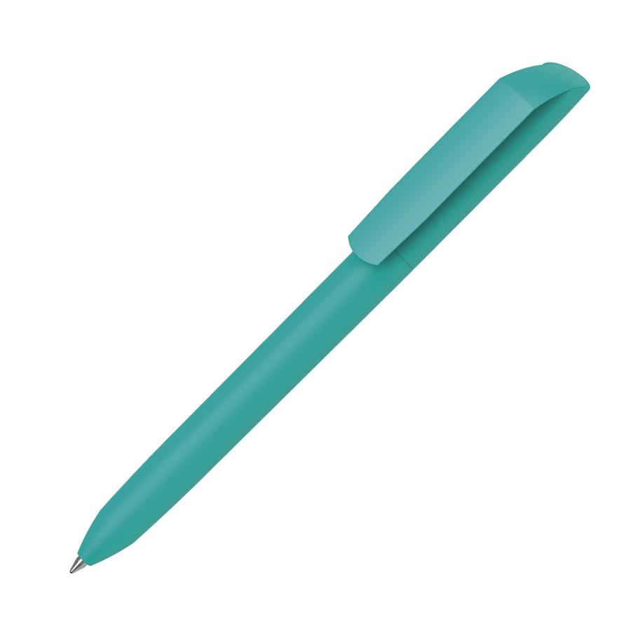 Ручка шариковая FLOW PURE, покрытие soft touch, аквамарин, пластик