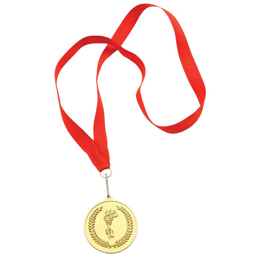 Медаль наградная на ленте "Золото"; 48 см., D=5см.; текстиль, латунь; лазерная гравировка, шелкограф - фото 1 - id-p89719759