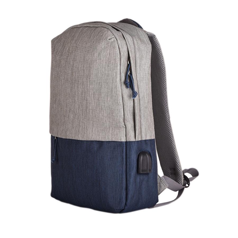 Рюкзак "Beam", серый/темно-синий, 44х30х10 см, ткань верха: 100% полиамид, подкладка: 100% полиэстер - фото 1 - id-p89714500