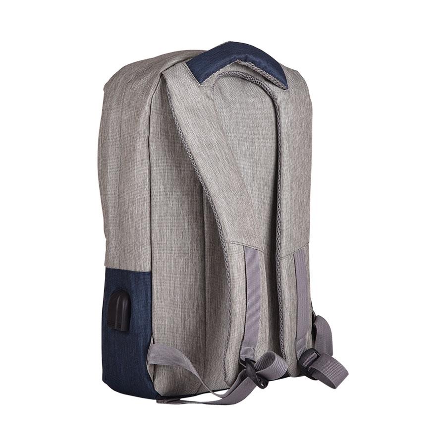 Рюкзак "Beam", серый/темно-синий, 44х30х10 см, ткань верха: 100% полиамид, подкладка: 100% полиэстер - фото 3 - id-p89714500