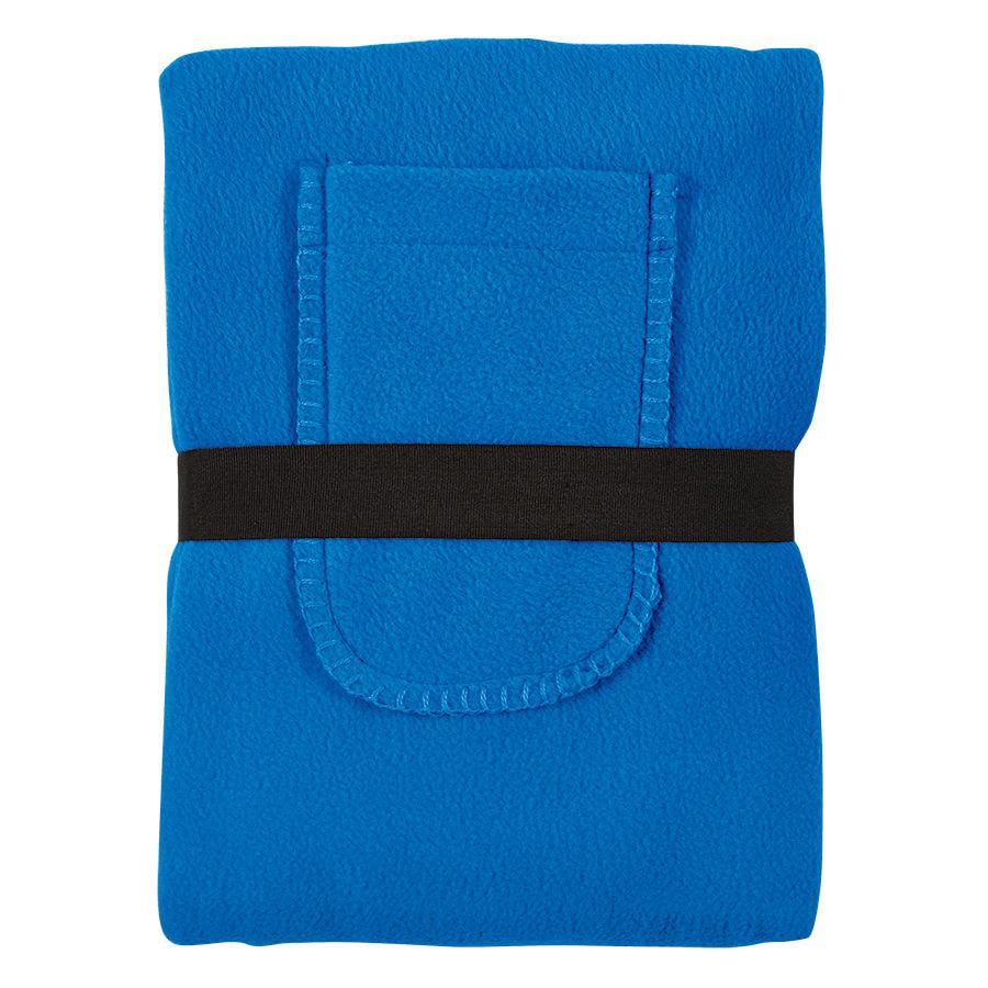Плед "Уютный" с карманами для ног; синий, 130x150 см; флис 260 гр/м2; , фото 1