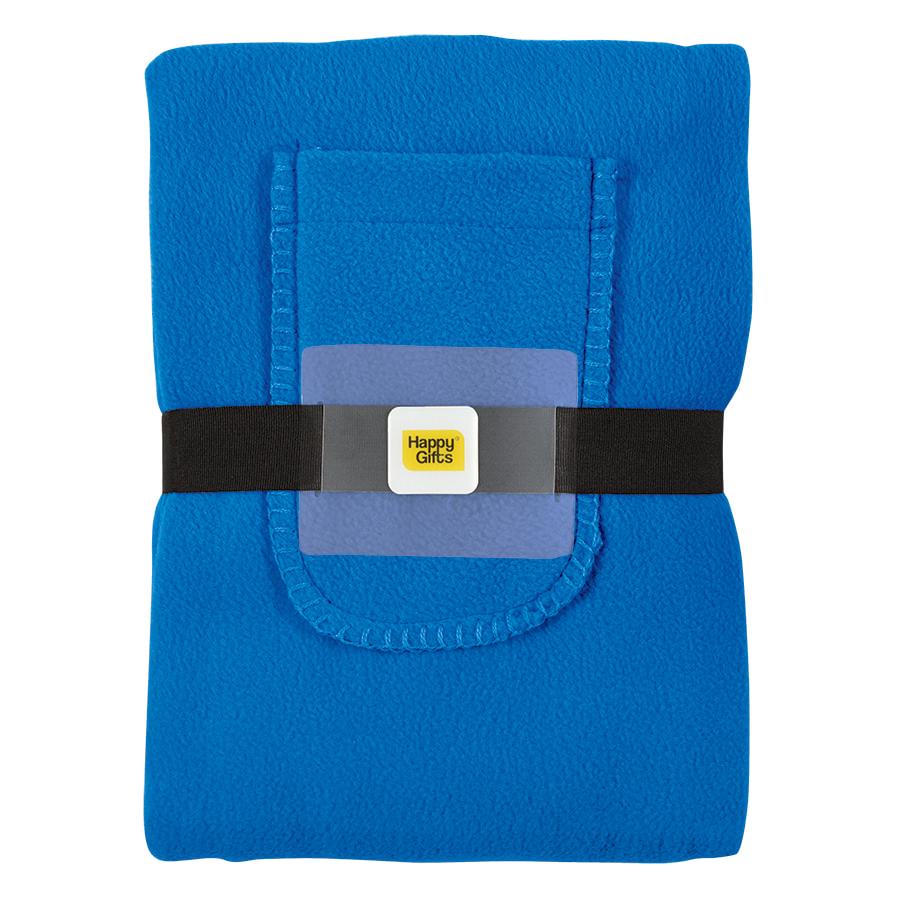 Плед "Уютный" с карманами для ног; синий, 130x150 см; флис 260 гр/м2; - фото 3 - id-p89709984