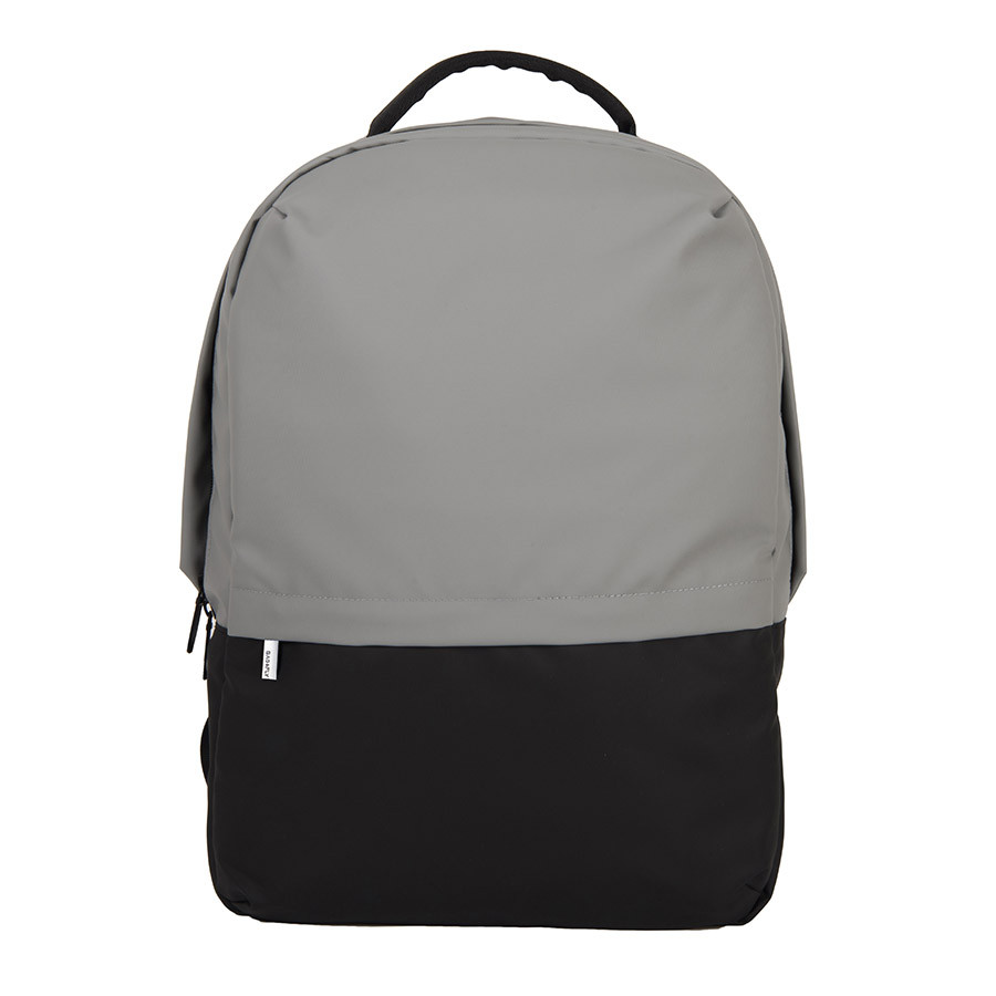 Рюкзак "Hugo", серый/черный, 43х30х10 см, осн. ткань:100% пл-р с пок-тием PU,подкладка:100% пл-р - фото 2 - id-p89710948