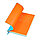 Бизнес-блокнот "Funky", 130*210 мм, голубой,  оранжевый форзац, мягкая обложка, блок-линейка, фото 2