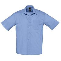 Рубашка"Bristol", васильковый_S, 65% полиэстер, 35% хлопок, 105г/м2