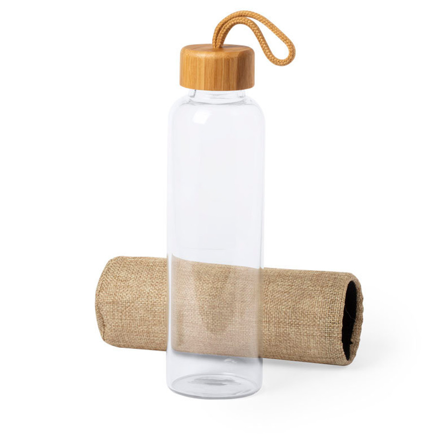 Бутылка для воды KASFOL, стекло, бамбук, 500 мл - фото 2 - id-p89717780