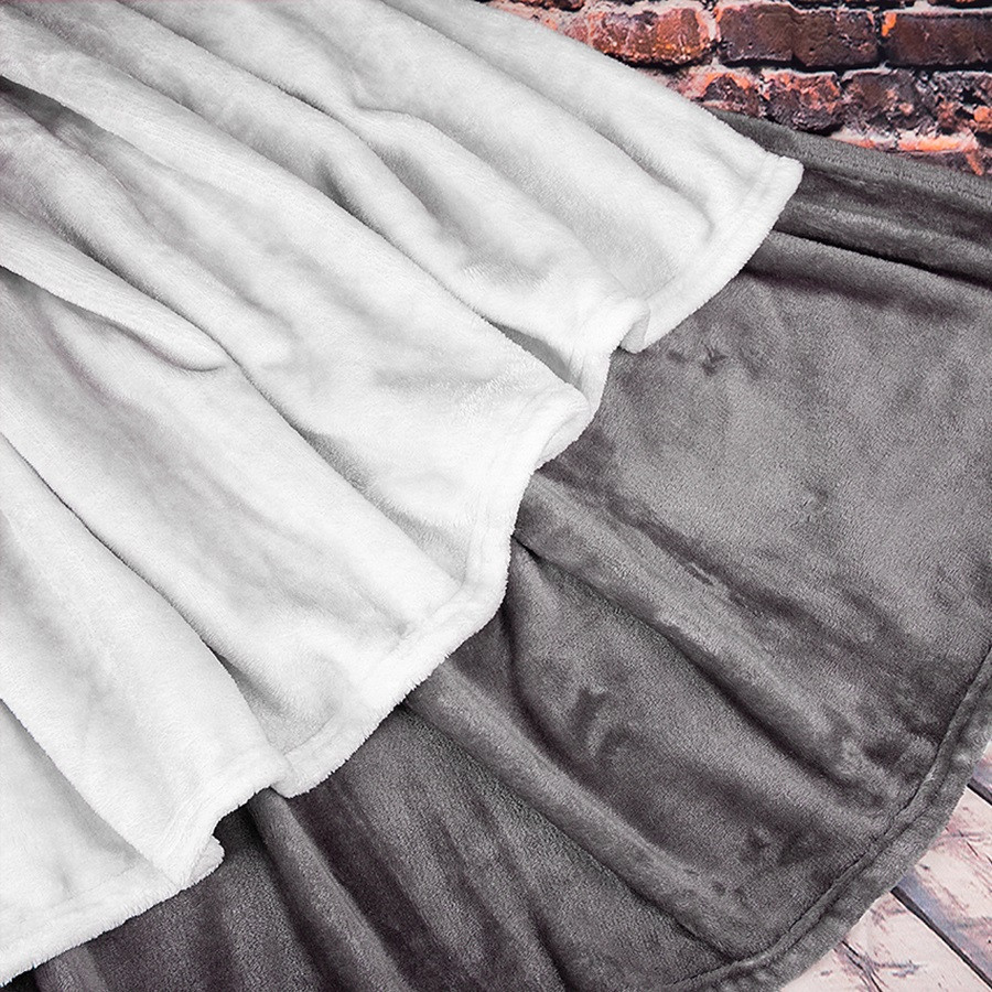 Плед GRADIENT в подарочном мешке; серый; 130х150 см; фланель 280 гр/м2 - фото 2 - id-p89714591