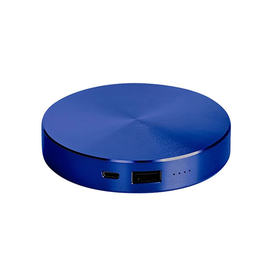 Универсальный аккумулятор "UFO" (6000mAh) в подарочной коробке,синий, 8,6х1,5 см,металл - фото 1 - id-p89711012