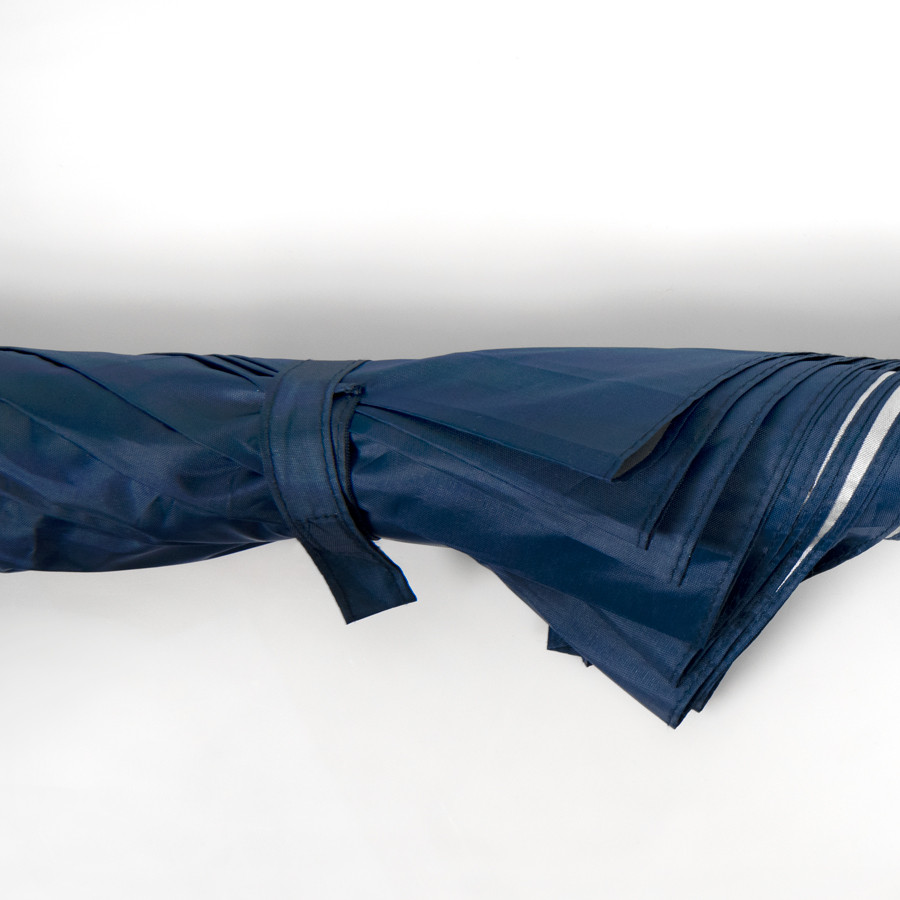 Зонт-трость с пластиковой ручкой "под алюминий" "Silver", полуавтомат; темно-синий с серебром; D=103 - фото 4 - id-p89709068