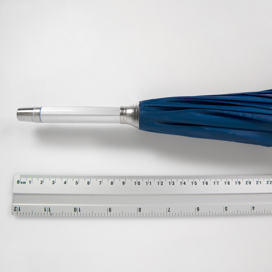 Зонт-трость с пластиковой ручкой "под алюминий" "Silver", полуавтомат; темно-синий с серебром; D=103 - фото 5 - id-p89709068