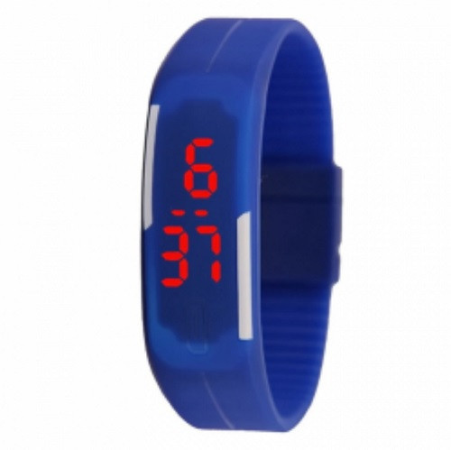 Часы наручные электронные A-WATCH в пластиковой коробке, цвет синий - фото 1 - id-p89714627