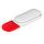 USB flash-карта "Alma" (8Гб),белый с красным, 6х2х1,5см,пластик, фото 2