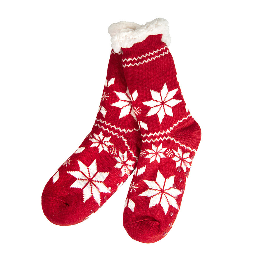 Носки УЮТНЫЕ , полиэстер, универсальный размер, красный, фото 1