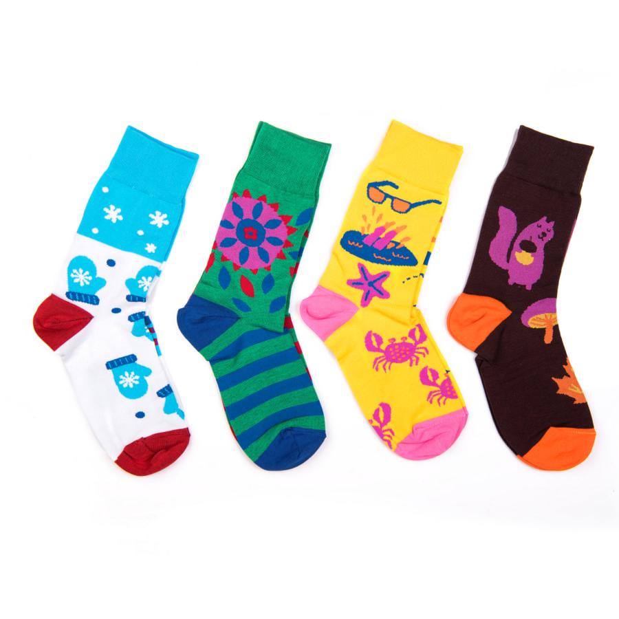 Подарочный набор 4SEASONS", 4 пары тематических носков - фото 2 - id-p89710114