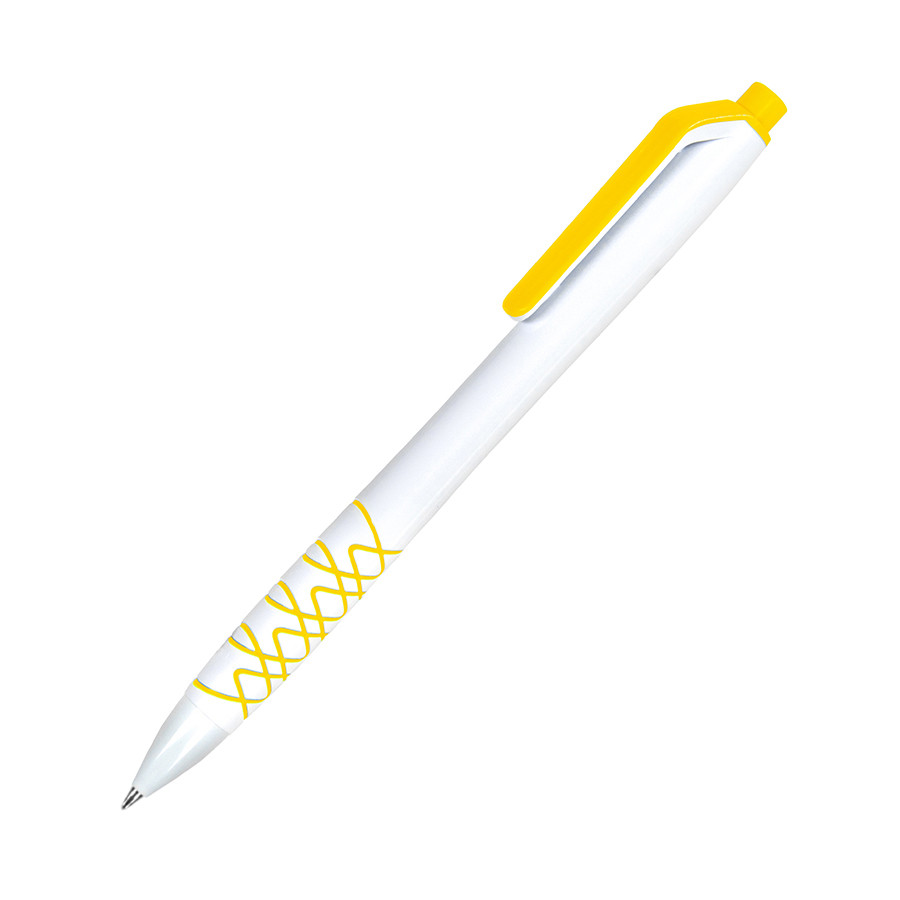 N11 ручка шариковая, желтый, пластик
