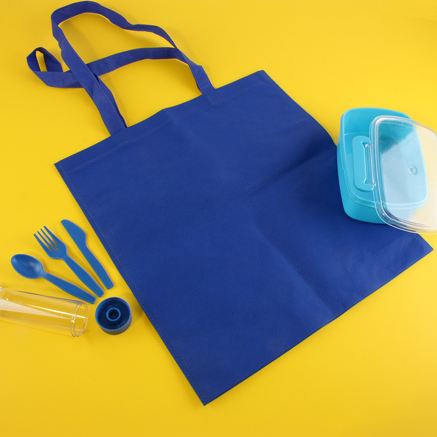 Набор подарочный FIRSTAID: сумка, ланчбокс, набор столовых приборов, синий - фото 1 - id-p89716861