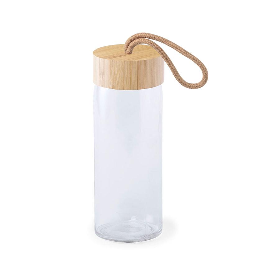 Бутылка для воды BURDIS, 420 мл, бамбук, стекло - фото 1 - id-p89712807