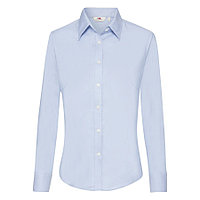 Рубашка "Lady-Fit Long Sleeve Oxford Shirt", светло-голубой_L, 70% х/б, 30% п/э, 135 г/м2