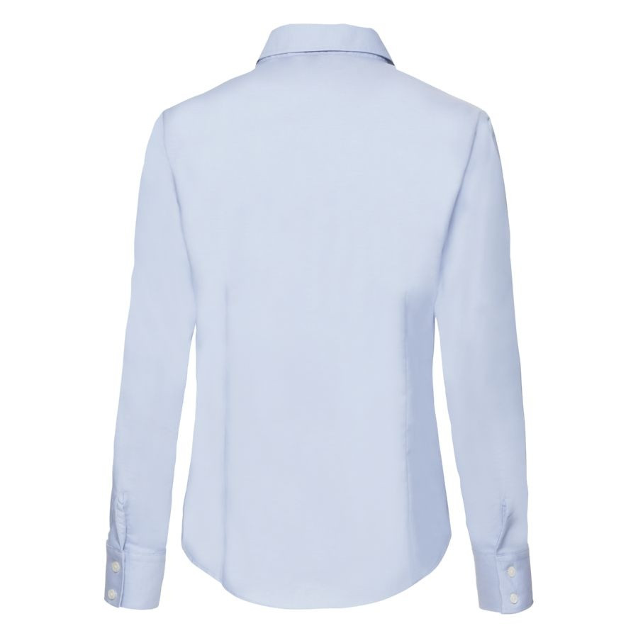 Рубашка "Lady-Fit Long Sleeve Oxford Shirt", светло-голубой_L, 70% х/б, 30% п/э, 135 г/м2 - фото 2 - id-p89719965