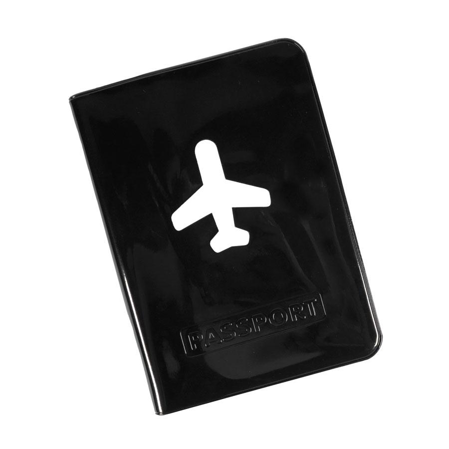 Обложка для паспорта "Flight" 10 x 13,8 см, ПВХ, черный
