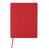 Бизнес-блокнот "Biggy", B5 формат, красный, серый форзац, мягкая обложка, в клетку