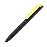 Ручка шариковая FLOW PURE, покрытие soft touch, неоновый желтый, пластик